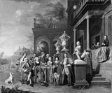 彼得·雅各布·霍爾曼斯-1730-在巴伐利亞選帝侯卡爾·阿爾布雷希特法庭舉行的音樂聚會-藝術印刷品美術複製品牆藝術 ID- azpil8fn0