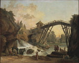 hubert-robert-draughtsman-drawing-the-woode-bridge-in-the-park-of-mereville-art-print-fine-art-reproduction-wall-art-id-azq46z1j7