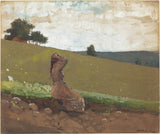 溫斯洛·荷馬-1878-the-green-hill-art-print-fine-art-reduction-wall-art-id-azqvv449r