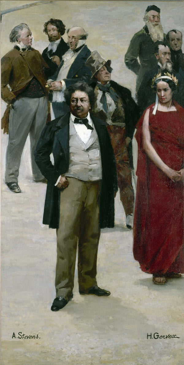 henri-gervex-1889-the-panorama-of-the-century-dumas-rachel-daumier-gavarni-henri-monnier-frederick-lemaitre-harsh-horace-vernet-delaroche-art-print-fine-art-reproduction-wall-art