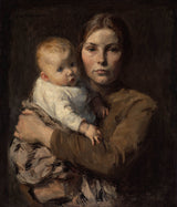 Julius-gari-Melchers-1906-anya-gyermek-art-print-fine-art-reprodukció fal-art-id-azroddvsf