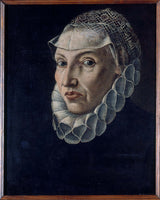 anoniem-1574-portret-van-'n-vrou-sê-mary-miraille-kuns-druk-fyn-kuns-reproduksie-muurkuns