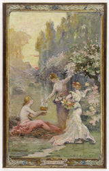 henri-delacroix-1905-skiss-för-borgmästare-i-10:e-arrondissementet-i-paris-lukt-afton-parfym-konst-tryck-fin-konst-reproduktion-vägg-konst