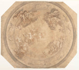 mattheus-terwesten-1727-design-til-et-rundt-loft-stykke-med-de-fire-vinde-kunsttryk-fin-kunst-reproduktion-vægkunst-id-azux7jpa6