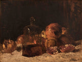 felix-ziem-1860-still-life-with-bottle-and-grenates-art-print-art-art-reproduction-wall-art