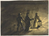 gesina-ter-borch-1655-noite-peça-casal-andando-atrás-de-uma-mulher-com-uma-arte-estampa-belas-artes-reprodução-arte-parede-id-azvsozuak