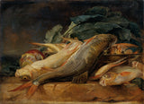 Josef-neugebauer-martwa natura-z-rybą-drukiem-reprodukcja-dzieł sztuki-sztuka-ścienna-id-azwnostf0