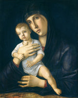 喬瓦尼-貝里尼-1485-麥當娜和兒童藝術印刷品美術複製品牆藝術 id-azx49uaz5
