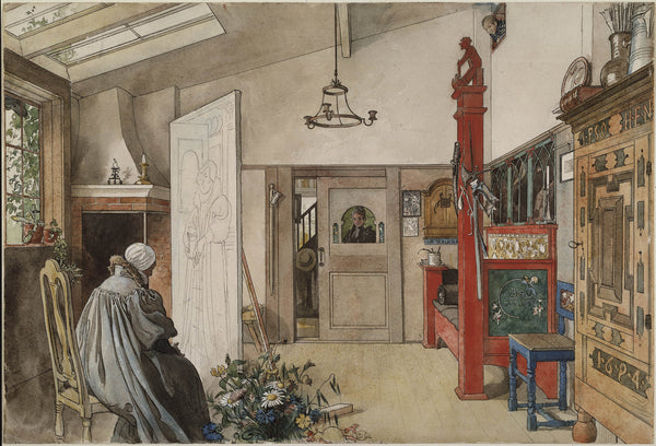 carl-larsson-the-studio-from-a-home-26-watercolours-art-print-fine-art-reproduction-wall-art-id-azy18xija